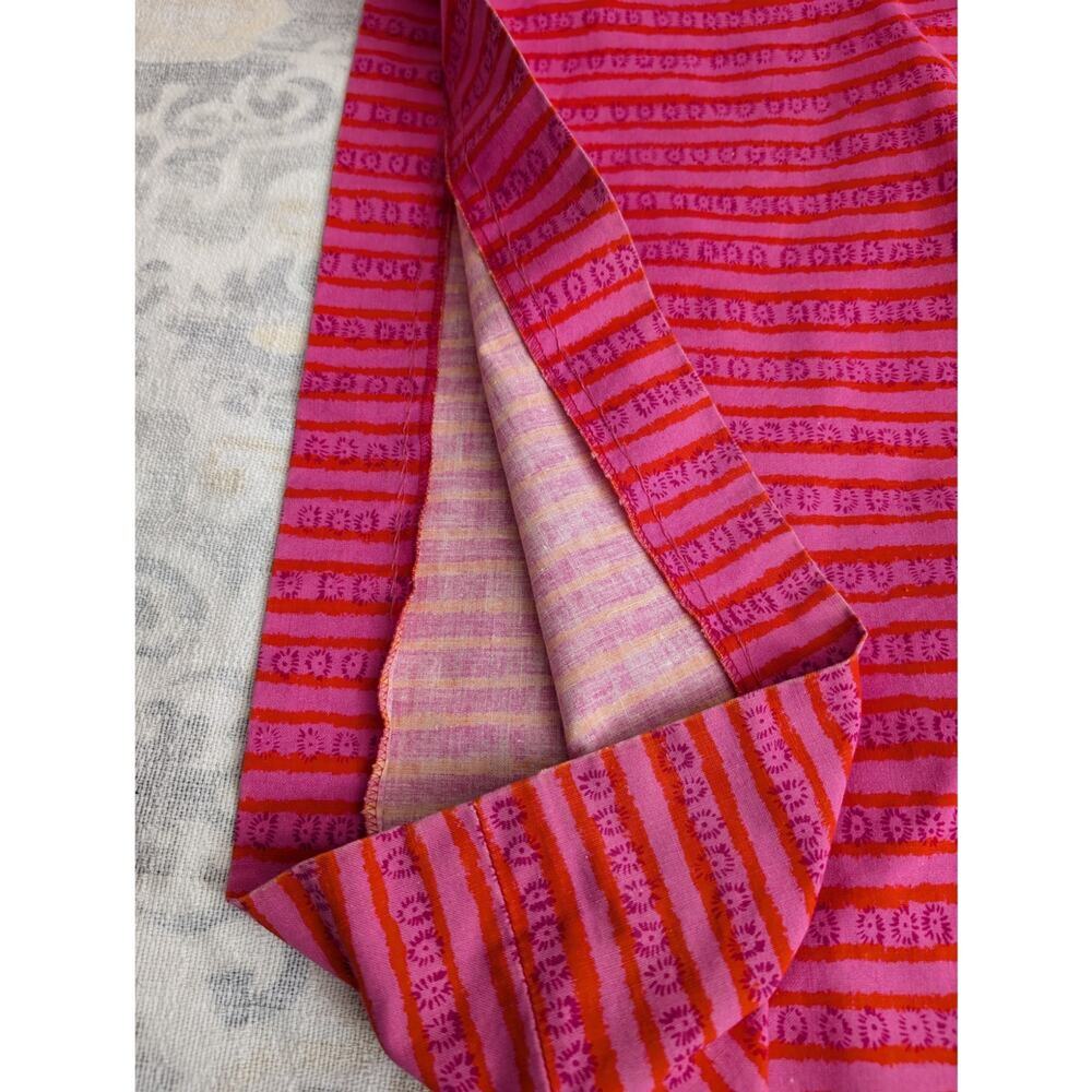 RARE Marimekko Pink Kukkaraita Design Vuokko Nurmesniemi 60s Cotton Maxi Dress - Picture 14 of 15